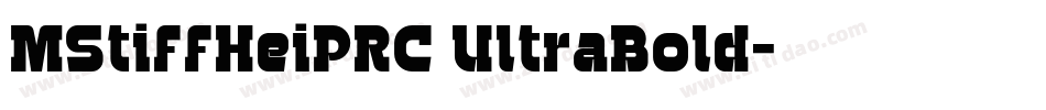 MStiffHeiPRC UltraBold字体转换